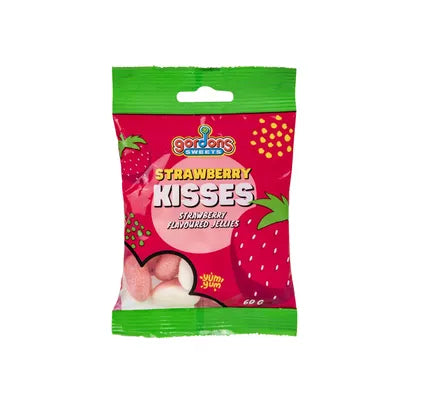 Sweet Strawberry Kisses Gordons - Bulk Pack of 6 - 60g