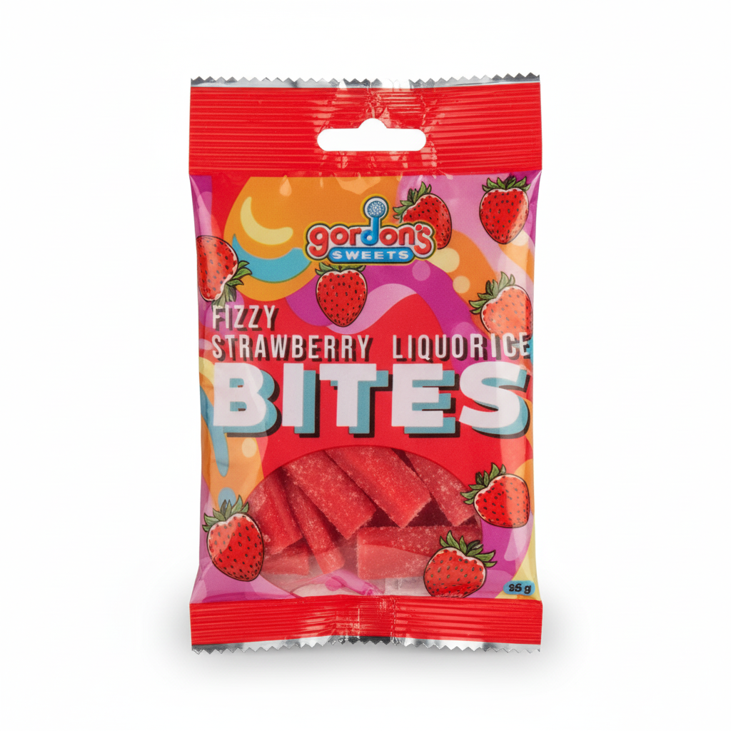 Sweet Strawberry Liquorice Bites, 6-Pack (60 g)