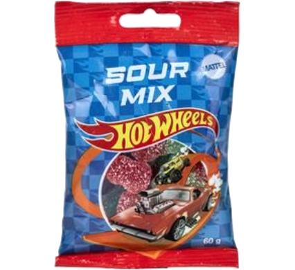 Sweet Gummy Hot Wheels Sour Mix 60g - 6 Pack