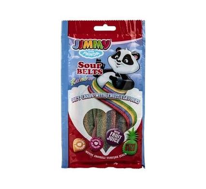 Sweet Candy Rainbow Sour Belts 75g - 12 Pack