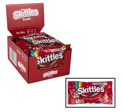 Sweet Candy Skittles Fruits - 38g - 14 Pack