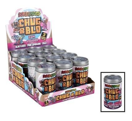 Sweet Gum Screamers Chug and Blow - Bulk Pack of 12 - 55g Each