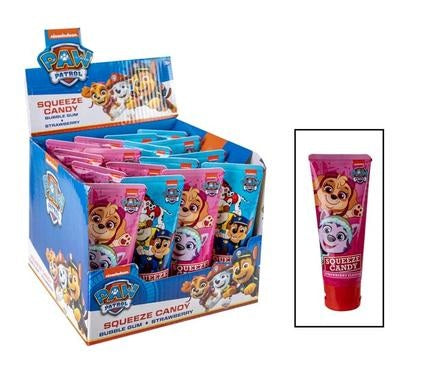 Sweet Novelty Paw Patrol Squeeze - Bulk Pack of 16 - 80g Each