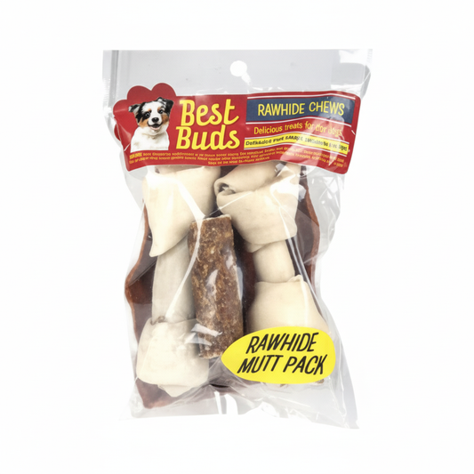Best Buds Rawhide Chews - Mini Mutt Pack - 5pc