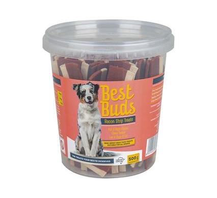 Best Buds Dog Treat - Bacon Strips - 500g