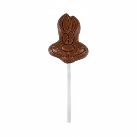 Sweet Chocolate Plain Bunny Wrapped on Stick (16 g) - 12 Pack