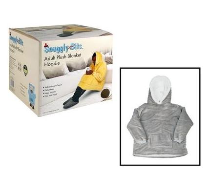 Blanket Plush Adult Hoodie - Hooded Sweatshirt