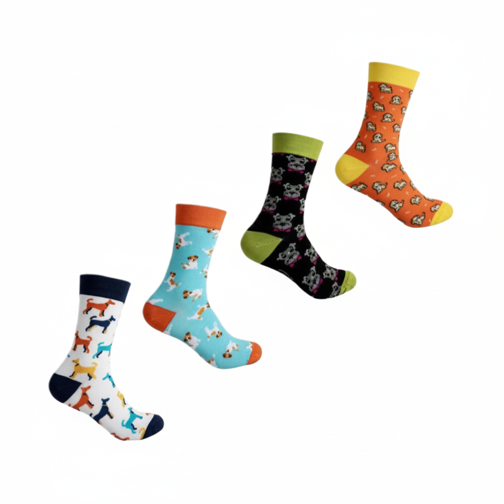 Socks for Men with Assorted Colourful Animal Designs