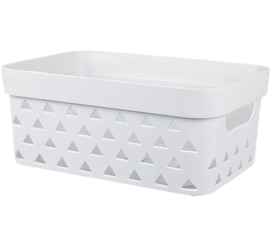 Basket Plastic Triangle Pattern - 31 x 21 x 12 cm