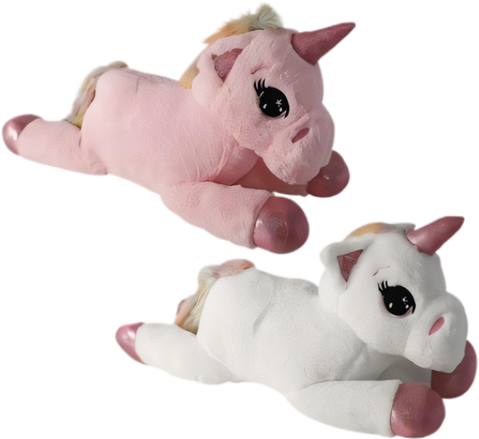Plush Unicorn Lying Down in Various Colours (60 cm)
