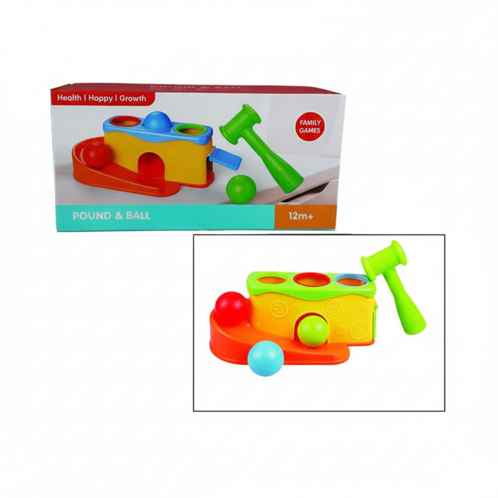 Baby Educational Hammer Ball Toy (17 x 14 cm)