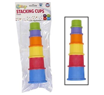Play and Learn Stacking Cups Set - Set of 6
