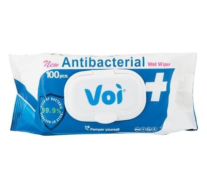Voi Hand Sanitising Wipes - 100 Pack - Antibacterial