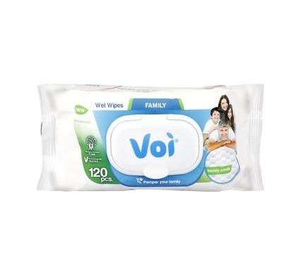 Voi Wet Wipes - 120 Pieces - 16 x 19 cm - Family