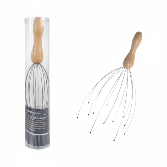 Flexible Wire Head Massager with Wooden Handle