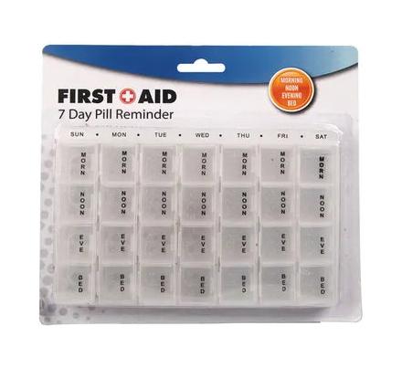 Pill Reminder with 28 Compartments - Medication Organizer