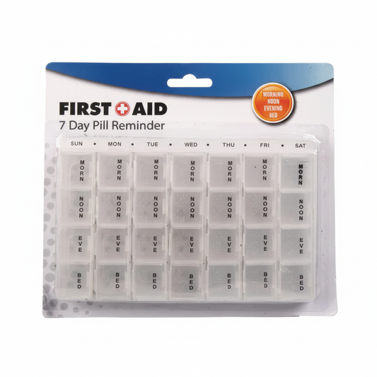 Pill Reminder with 28 Compartments - Medication Organizer