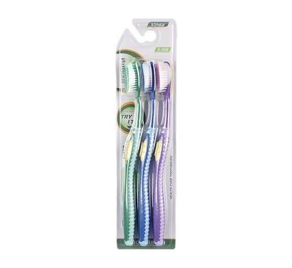 Medium Toothbrush - 3 Pack - Assorted Colours