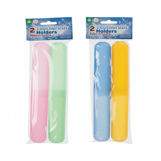 Toothbrush Holder with 2 Pieces (20 cm) - Various Colours