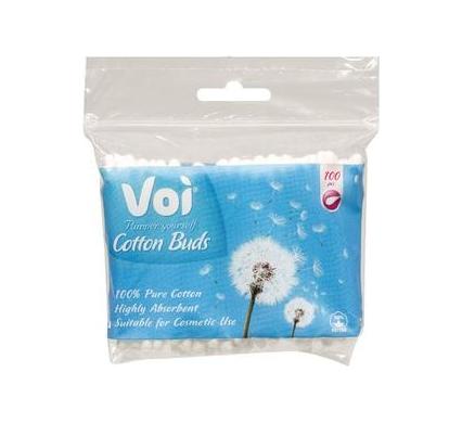 Voi Cotton Tipped Earbuds - Zipper Bag of 100