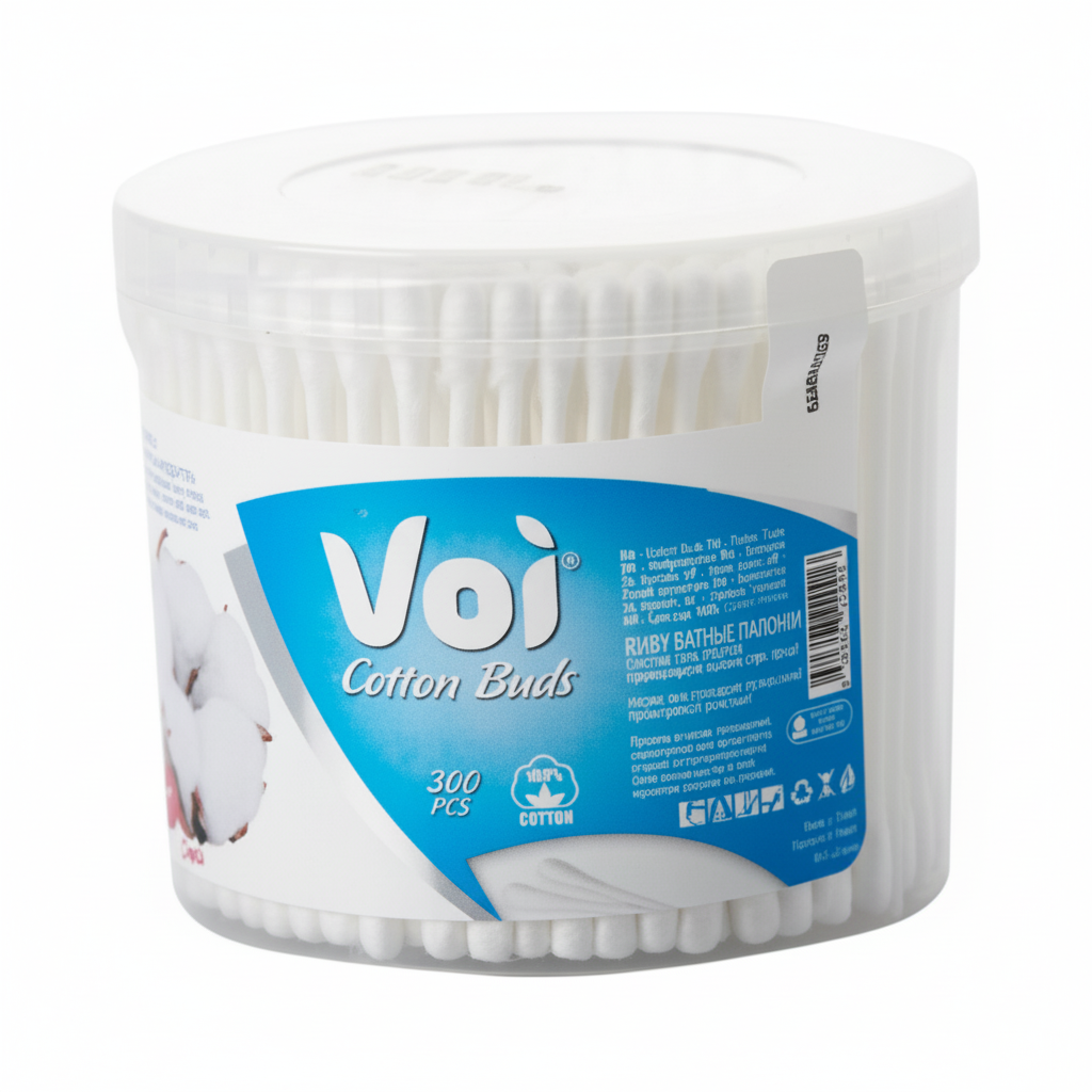 Cotton Tipped Earbuds (Tub of 300)