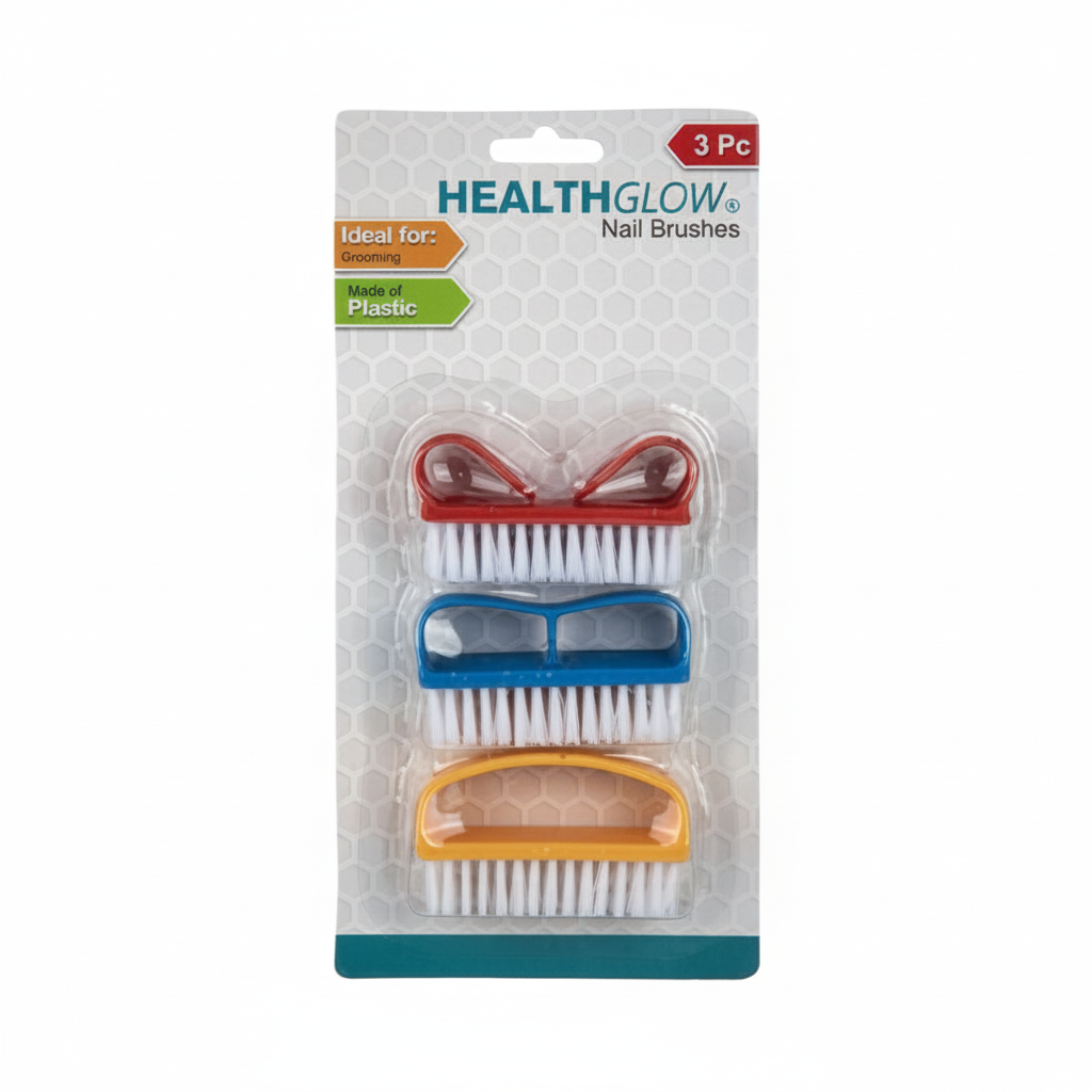 Nail Brush Set (3 Pieces) - Assorted Colours