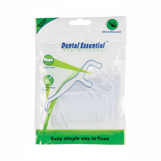 Waxed Dental Floss Picks with Mint Flavour (Pack of 50)