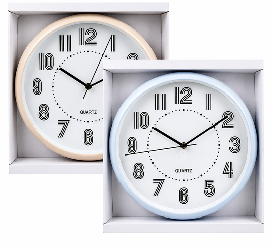 30 cm Round Wall Clock – Modern Quartz Design. Bulk Supply.