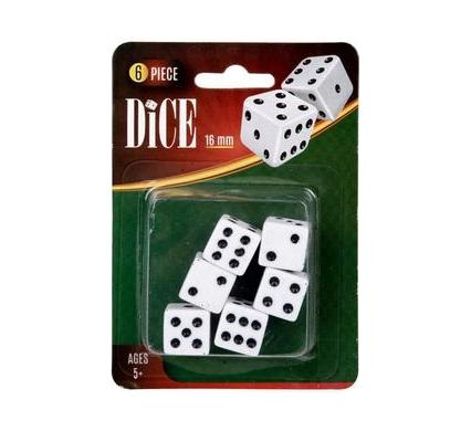 16 mm Dice - Card of Six