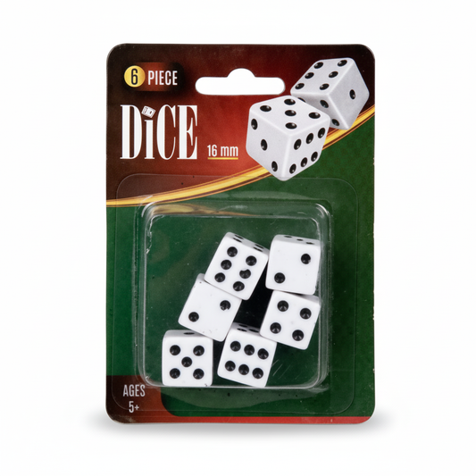 Dice in a Card of Six (16 mm)