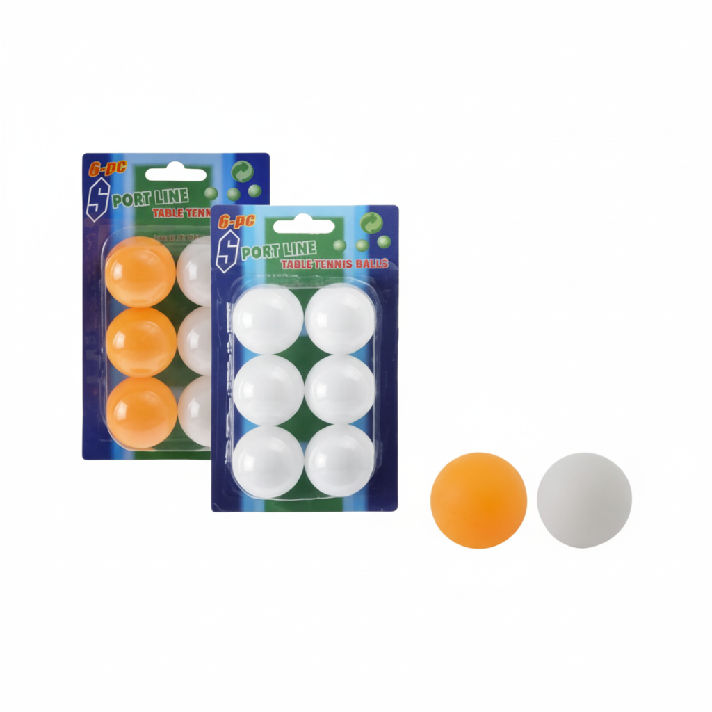 Table Tennis Balls (6 Pack) - Assorted Colours