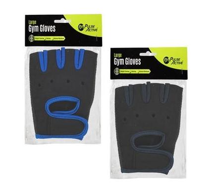 Men's Gym Gloves - Assorted Colors - 2 Pieces