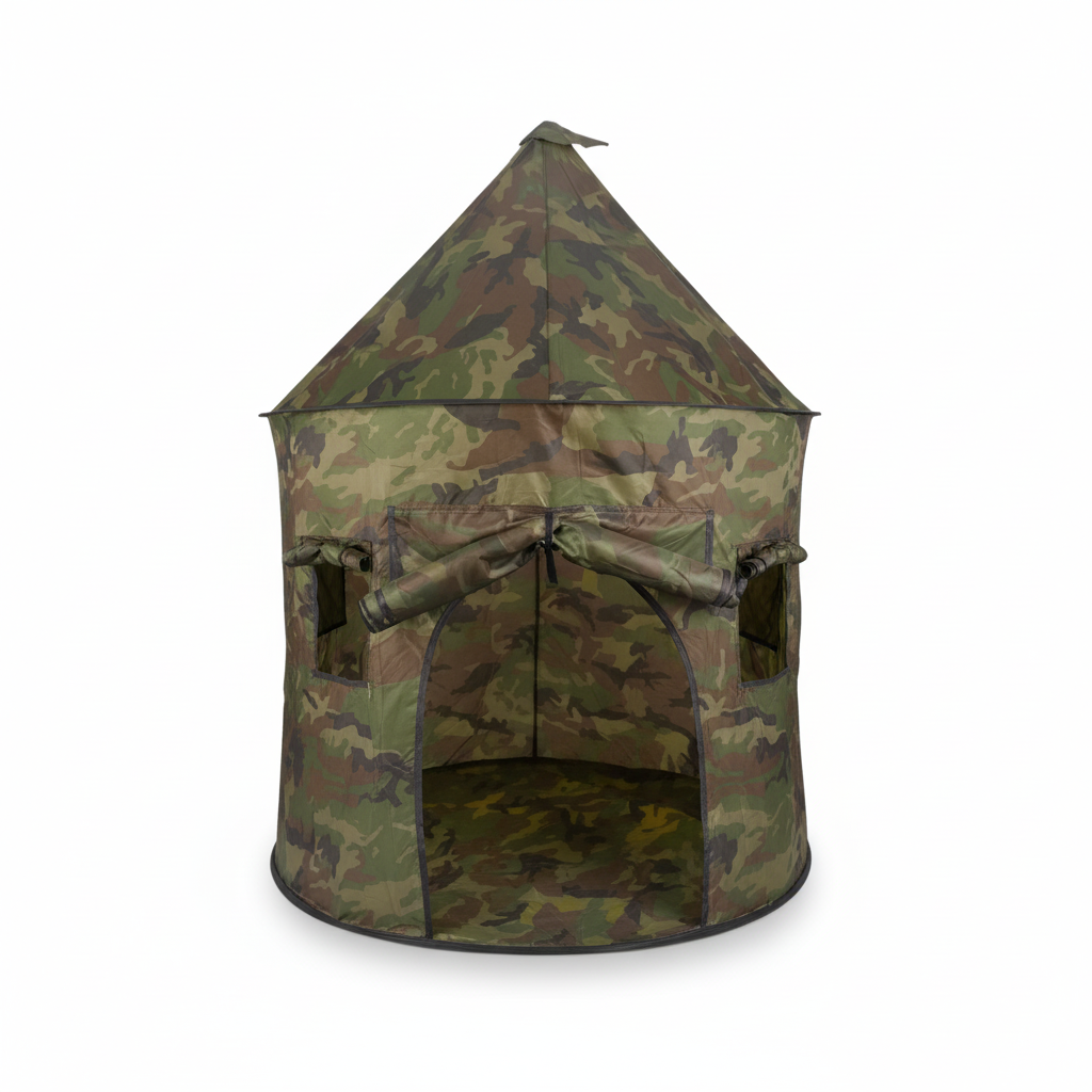 Camouflage Pop Up Play Tent for Boys - 105 x 130 cm