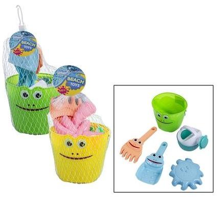 Beach Set Bucket with Accessories - Big Eyes - Assorted