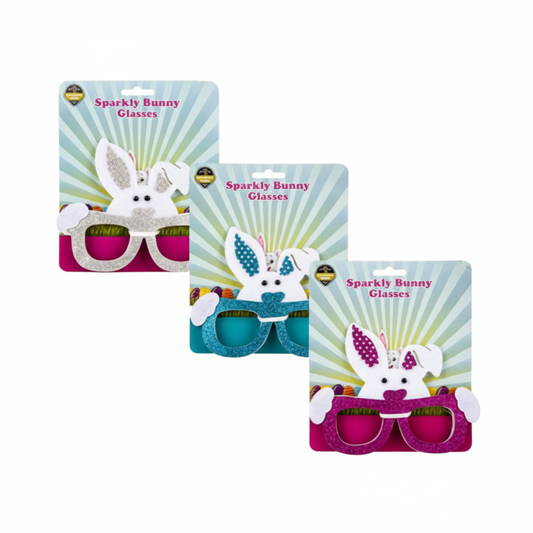 Dress Up Furry Bunny Glasses with Ears - Various Colors