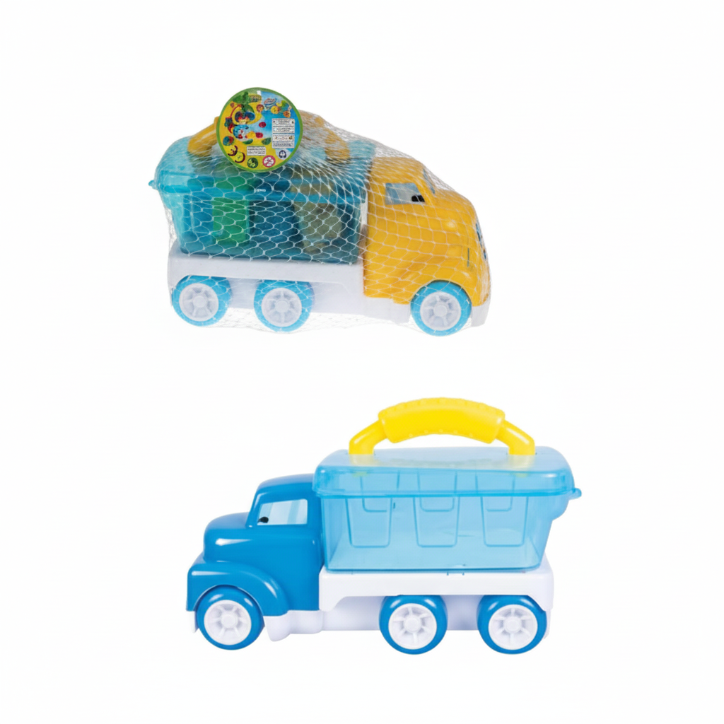 Construction Toy Truck Set with Building Blocks