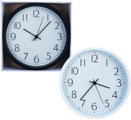 Wall Clock - 24 cm - Assorted Colours