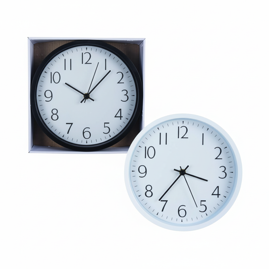 Wall Clock (24 cm) - Assorted Colours