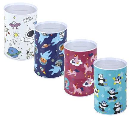 Tin Money Bank - 8 x 12 cm - Assorted