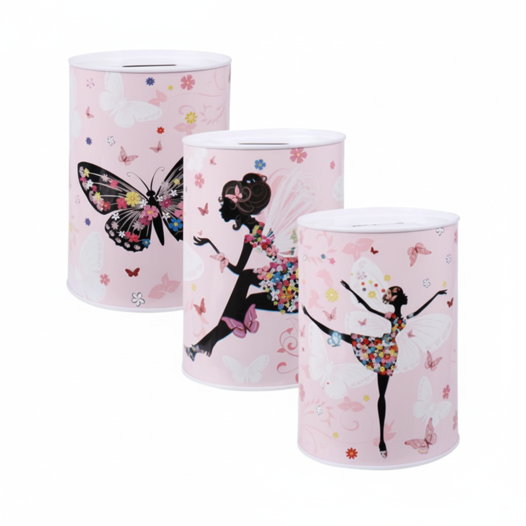 Tin Money Bank, Assorted (10 x 14.5 cm)