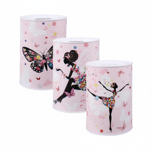 Money Bank Tin - Assorted - 10 x 14.5 cm