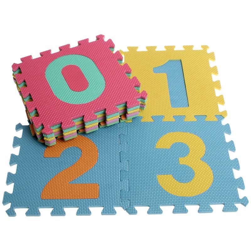 EVA Numbers Carpet - 10 Pieces - 28.5 x 28.5 cm