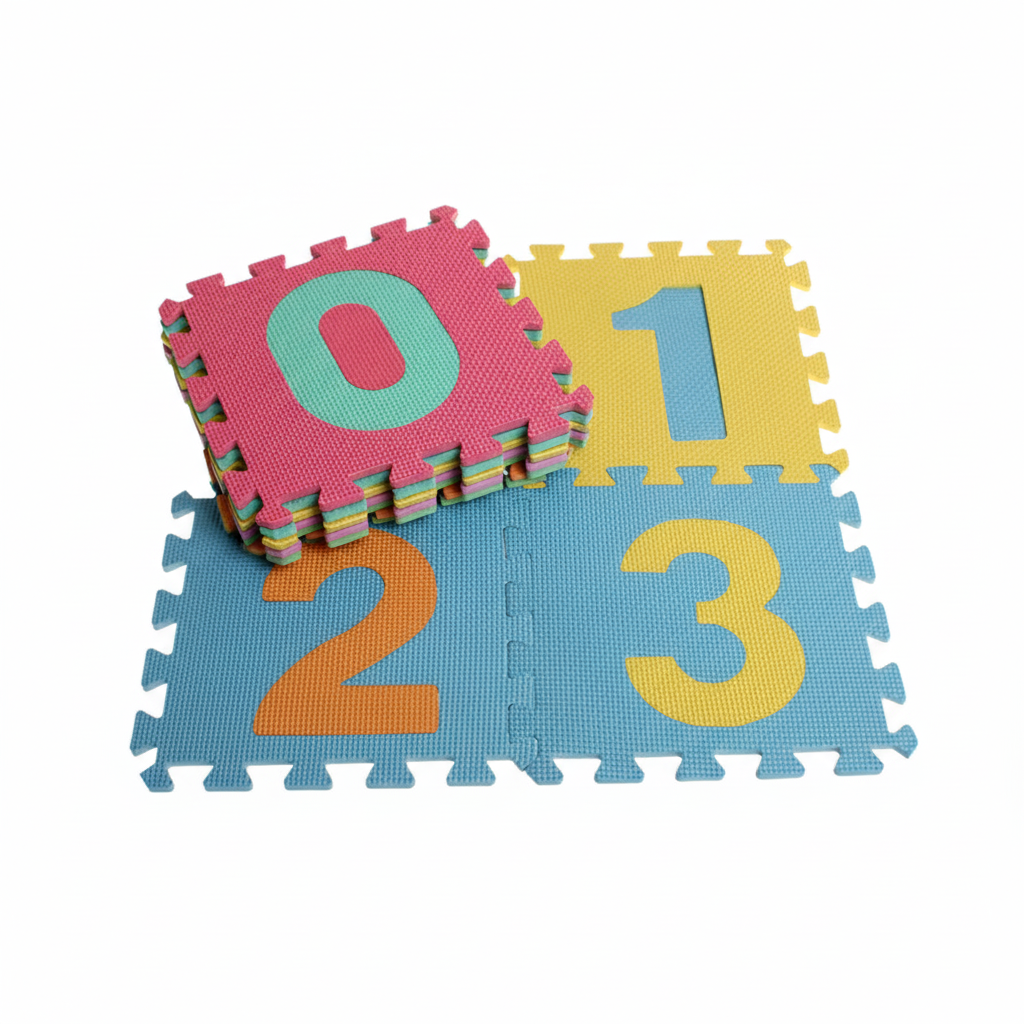 EVA Carpet with numbers, 10 Pieces (28.5 x 28.5 cm)