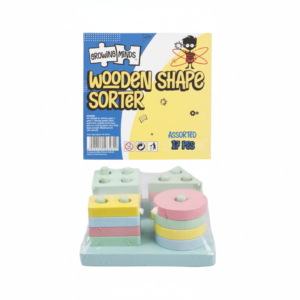 Wood Shape Sorter (11.7 x 2.5 cm)