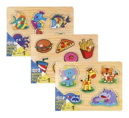 Learning the Farm Wooden Push-In Board - Assorted