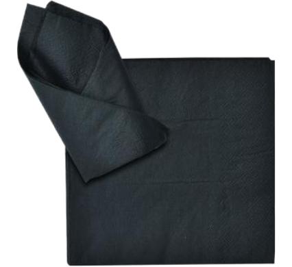 Serviettes - Black - 33 cm - Pack of 20 - 2-Ply