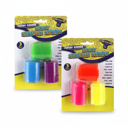 Novelty Stretch Strips - 3 Pieces - 23 cm - Assorted