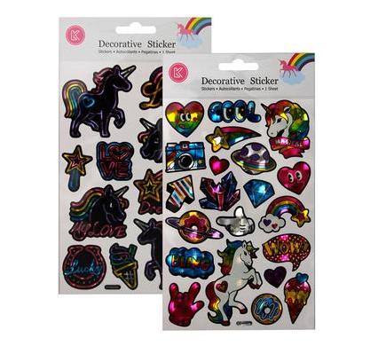 Unicorn Laser Sticker - Assorted Designs