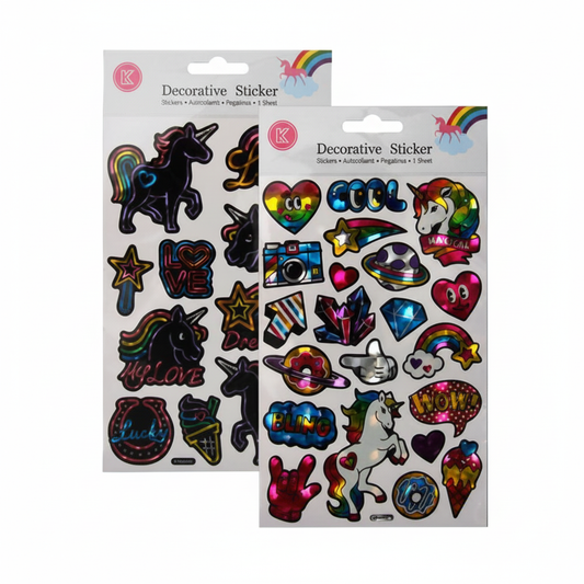 Unicorn Laser Sticker with Assorted Designs