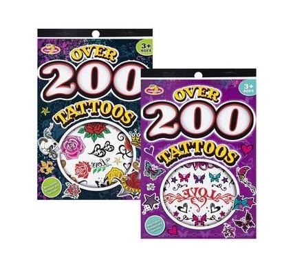 Sticker Tattoo Body Temporary Book - 200 Pieces